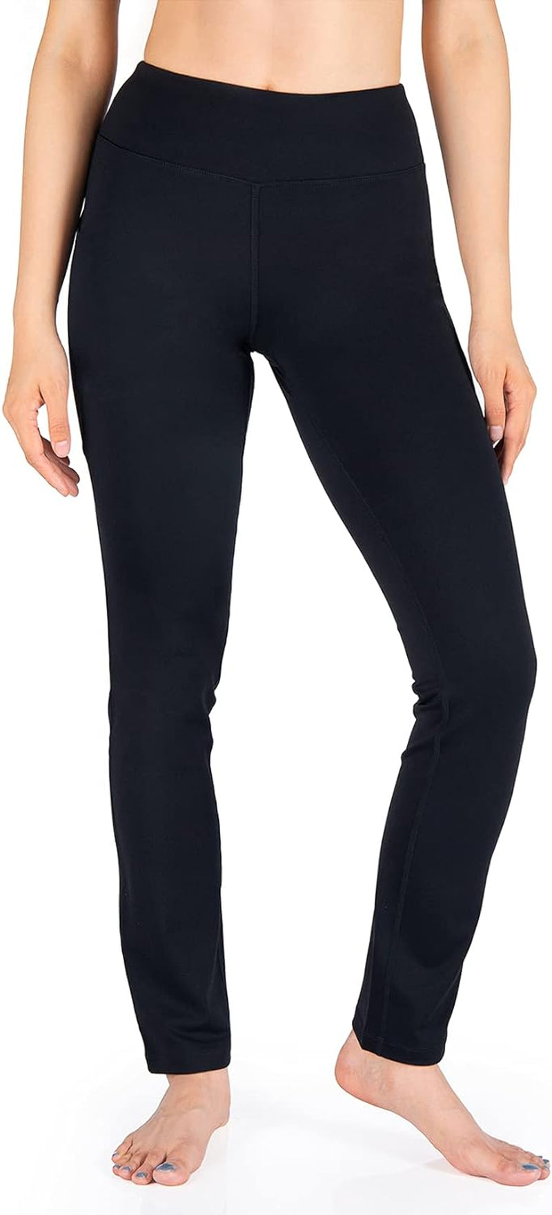 Women's Straight Leg Yoga Pants in Petite, Regular, and Tall Sizes - Slim Fit Stretch Pants for Everyday, Travel, and Casual Wear
